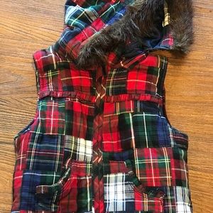 GAP girls warm vest , zip up sz L 8/10